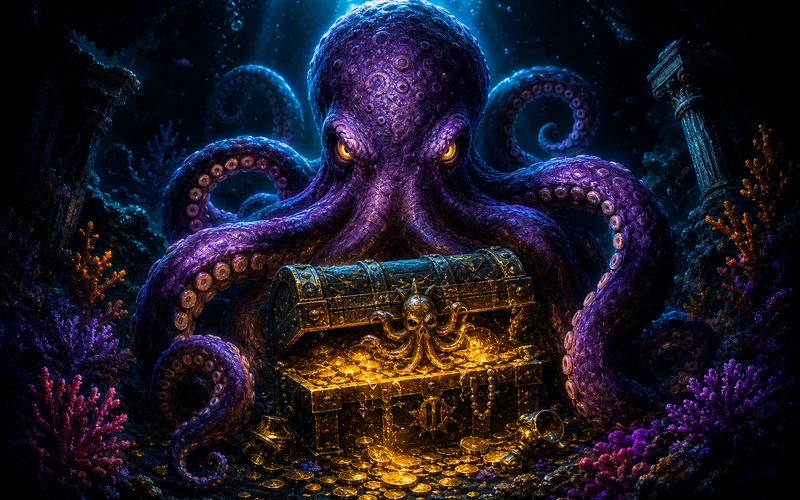 Octopus Treasure, slot Play'n GO, ikon game